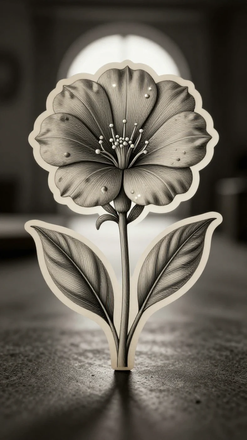 Delicate parchment flower, diffused tungsten light 4K — 4K abstract background